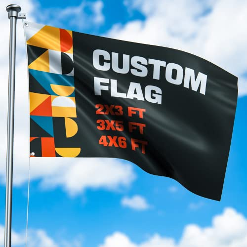 DOHXQM Benutzerdefinierte Gartenflaggen Gestalten Sie Ihr eigenes Logo Bild 3X5 Ft Fügen Sie Ihren Text hinzu einseitig Druck Personalisierte Flagge Erstellen Sie Ihr eigenes Geburtstag Banner