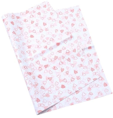 KOMBIUDA 28 Feuilles de Papier de Soie Cœur Rouge, Papier D’emballage Fin pour Bouquet de Fleurs, Doublure Présent et Loisirs Créatifs