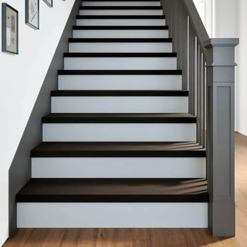 AJJHUUKI Articoli per la casa-gradini-gradini per scale 12 pz marrone scuro 90x30x2 cm legno massello rovere