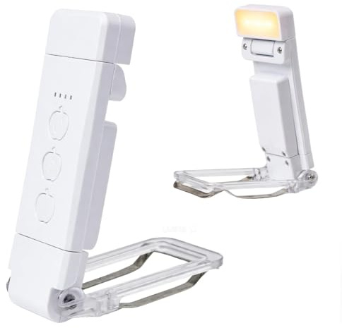 Lampe De Lecture Rechargeable à Clip Pour Livre — Compacte Et Robuste, 3 Températures × 5 Niveaux, Clip Flexible, Batterie 500 mAh USB, Idéale pour La Lecture au Lit Et Parfaite Comme Cadeau