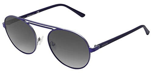 Guess Unisex-Erwachsene GU3028 91B 55 Sonnenbrille, Blau (Blu Op/Fumo Grad)
