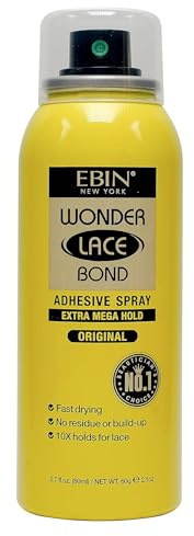 EBIN NEW YORK - Wonder Lace Bond Adesivo Fissatore Originale - Colla Invisibile Per Parrucche - 80 ml - Fissaggio rapido e naturale per uso quotidiano e professionale