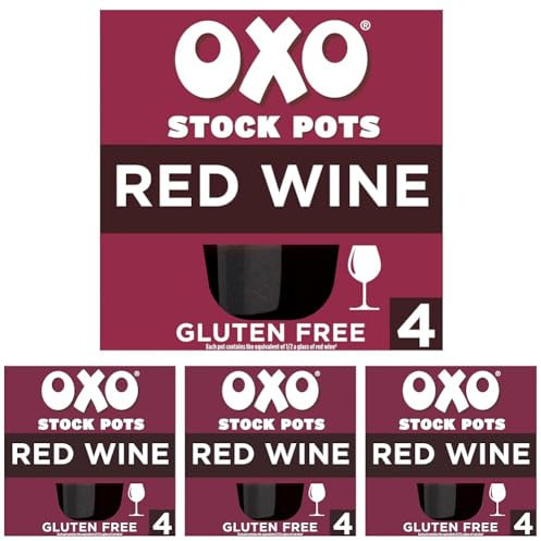 OXO Stock Pots Rich Flavoursome Blend of Red Wine, 4 x 20 g (80 g) (Pack of 4)