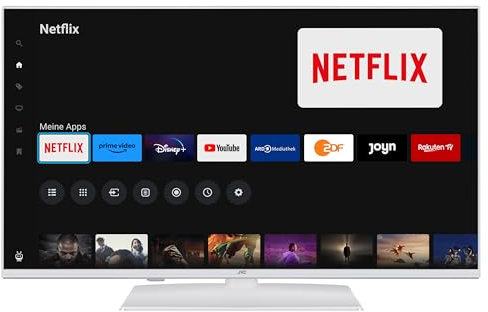 JVC Fernseher 40 Zoll Smart TV Powered by TiVo LT-40VF5355W - Full HD Fernseher, HDR TV mit Triple-Tuner und 6 Monate HD+ inkl., LED TV weiß