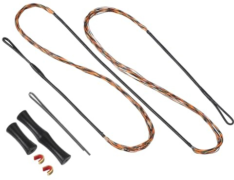 PATIKIL Bow String Replacement with Brass Nock Silicone Finger Tab for Traditional Long Bow Recurve Bow String