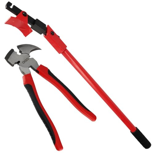 Oxeo Outils tendeurs pour clôtures et barbelés - Tendeur de clôture 78cm - Pince pour clôture 25cm
