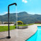 Asiwnshw Doccia Esterna Indipendente in Acciaio Inox 304, Doccia da Giardino con soffione, Doccia a Pioggia in Piedi per Esterni, Cortile, Piscina, Spiaggia, Nero