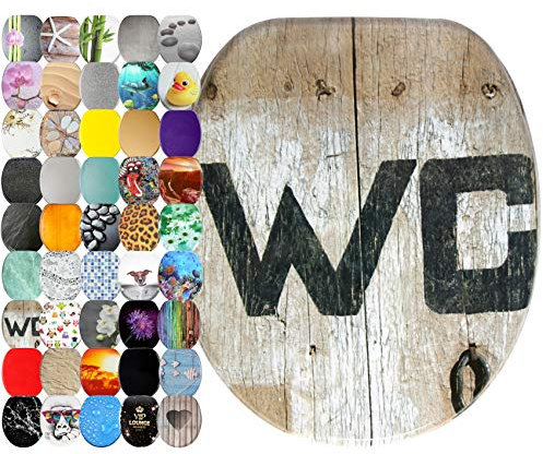 Sanilo WC Sitz ohne Absenkautomatik, viele neue Toilettendeckel zur Auswahl, hochwertige Oberfläche, stabile Scharniere, leichte Montage (Old Style)