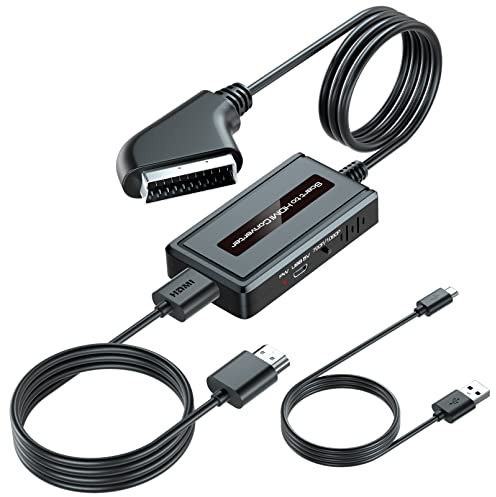 EASYCEL Convertidor Macho HDMI a HDMI con Cable Scart Integrado para DVD/STB/Sky