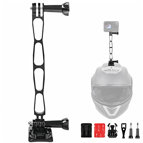 Aluminiumlegierung Helmhalterung Verlängerungsarm Kamera Metall Verlängerungsstange Helm Erweiterung 7 Pack Kompatibel mit Gopro Hero 11 10 9 8 7 6 Motorrad/Fahrrad Helmhalterung Verlängerungszubehör