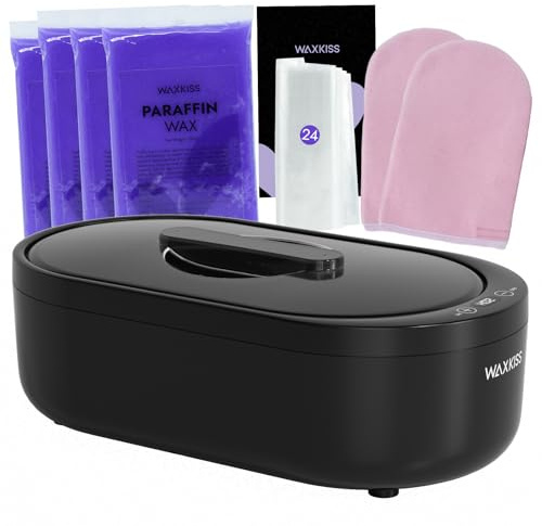 Small Paraffin Wax Machine for Hands - Small Size Hand Wax Paraffin Machine 2000ml With 3 packs of Paraffin Wax Kit Digital Display Screen for Paraffin Bath