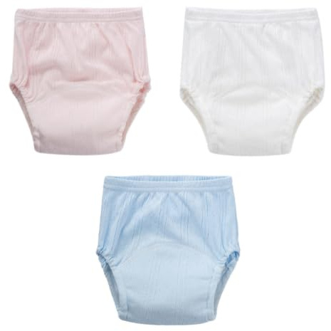 Töpfchentrainingshosen 3 Stück-pack, Baumwolle, 4-lagig | Unisex Trainingsunterwäsche, Weich und Frisch, für Kleinkinder und Neugeborene Zufällige Farbe