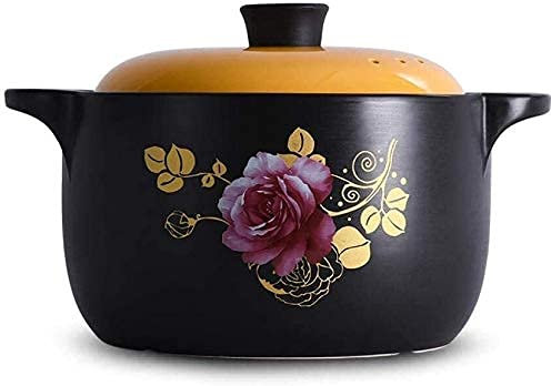 Olla de Barro para cocinar, cazuela de Terracota, cazuela de cerámica - Resistente a Altas temperaturas, sartén Antiadherente (Capacidad 3,5 l)