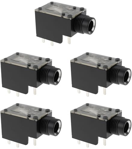 ECSiNG 5 Stücke 6,3mm 9Pin Stereo Verstärker Jack Audio Dual Channel Buchse für Kopfhörer Mikrofon Lautsprecher