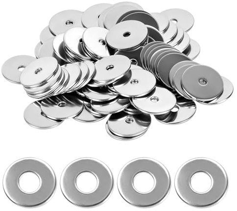 80Pcs Arandelas M4 Acero Inox, 25x1,5mm, para Pernos y Tornillos