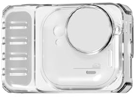 Annadue Cubierta Protectora para Cámara de Acción, Funda con Tapa de Lente de TPU con Cordón, Cobertura Total, Antiarañazos, Diseño a Prueba de Golpes (Transparente)