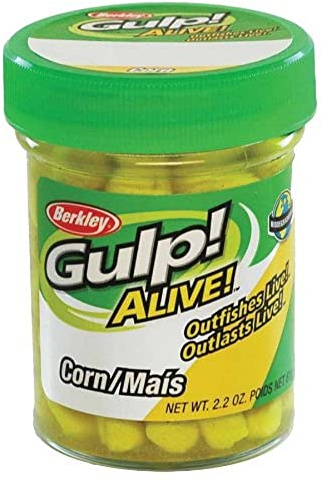 Berkley Gulp! Alive! Corn Fishing Bait, Yellow, Extreme Scent Dispersion, Great Replacement for Natural Corn, Ideal for Trout, Bass, Crappie, Catfish and More