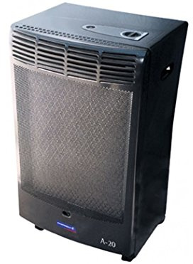 Campingaz CR 5000 - Estufa de Gas Thermo Burdeos, Estufa Portátil con Ruedas, Estufa Catalitica con Ignición Piezoeléctrica, 45x35x78 cm