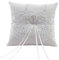 Mariage Oreiller Blanc Crème Graceful Anneau de Mariage Coussins pour bagues avec Broderie Faite Main, de 7,5 Pouce Carré