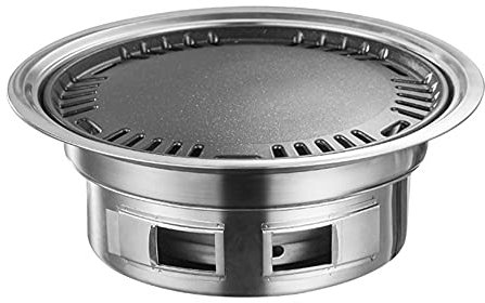 TSTSM Camping im Freien Tragbarer Grill Grill Holzkohlegrill, wiederverwendbarer Yakiniku-Grill im japanischen koreanischen Stil aus Edelstahl mit angepasster Luft-L