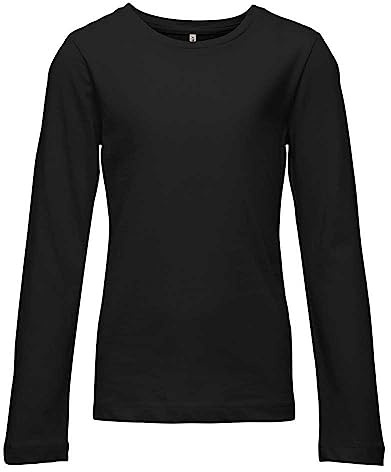 ONLY Mädchen Kognew L/S Tee Jrs Noos Langarmshirt, Schwarz, 146-152 EU