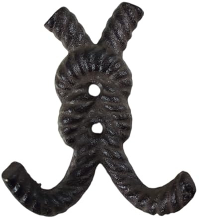 FTWDesign Kreuzknoten Wandhaken - Maritime Deko aus Gusseisen