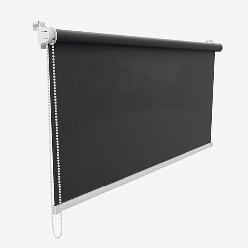 Fensterrollo Dunkelgrau Verdunklung 50% Sichtschutzrollo inkl. Seilzug Fenster Rollo Klemmrollo (100x175 cm)