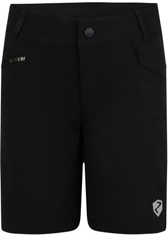 Ziener Kinder NADO Fahrrad-Shorts - Mountainbike/Outdoor/Freizeit - atmungsaktiv,schnelltrocknend,gepolstert, Black, 164