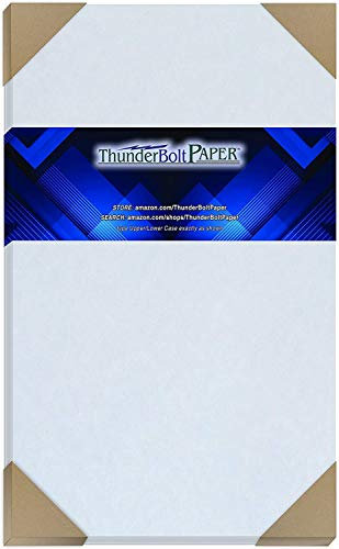 50 Light Blue Parchment 60# Text (=24# Bond) Paper Sheets - 8.5 X 14 (8.5X14 Inches) Legal|Menu Size - 60 lb/Pound is Not Card Weight - Vintage Colored Old Parchment Semblance