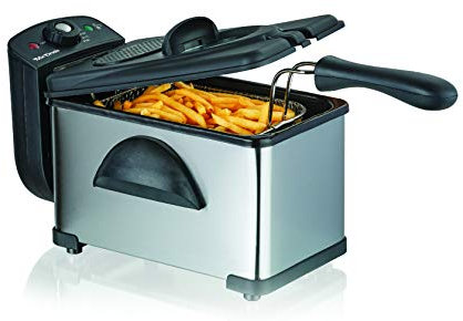 Mx Onda Freidora 2l MX-FR2126B Freidora 2 litros Desmontable, Freidora fácil Limpieza de Acero Inoxidable con Cesta freidora