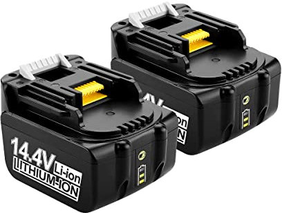 Energup 2 Pezzi 14.4V 5.0Ah Batteria per Makita 14.4V Batteria BL1430 BL1440 BL1450 BL1415 BL1415N