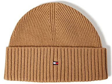 Tommy Hilfiger Herren Strickmütze TH Flag Short Beanie Wintermütze