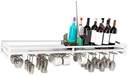 LIGUOYI Weinglashalter Wand, Metall-Eisen-Weinglas-Halter 60/80/100CM Weinflaschenhalter Robust Und Langlebig Für Bar Küche Zuhause, Leicht Zu Montieren Glashalter Weinglas Halterung