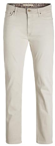 JACK & JONES Jjimike Jjevan Cj 977 Moonbeam Jeans, Beige Clair, 34W / 34L Homme
