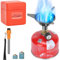 WADEO Réchaud de Camping Étanche au Vent, Réchaud de Camping à Gaz avec Allumage Piézoélectrique et Adaptateur Butane, Réchaud à Gaz Portable pour Randonnée, Pique-nique, Camping, Voyages