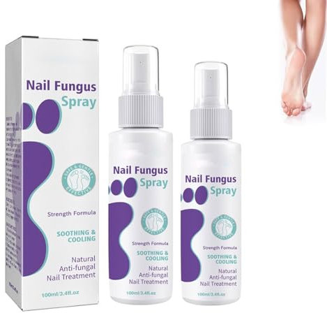 Spray de reparación de hongos de uñas de 100 ml, tratamiento de hongos para uñas de los pies extra fuerte, tratamiento de hongos en las uñas de los pies, tratamiento de uñas antihongos (2)