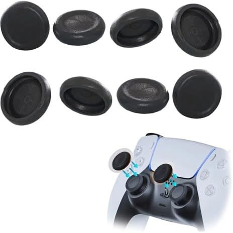 8 Stück Joystick Kappen für PS5/PS4 Controller, rutschfeste Laserstruktur Daumengriffe, Verschleißfeste Analogstick Ersatz Caps– Ideal für PS5/PS4-Controller
