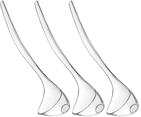 POPETPOP Lot de 3 Louches à Punch en Plastique Transparent Élégant, pour Servir Punch, Soupe ou Jus Lors de Fêtes de Cocktail ou Réunions Familiales