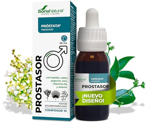 Soria Natural Composor 10 Prosor Complex – Con Rompepiedras, Sabal y Pygeum con Vitaminas y Minerales– Favorece la Salud de la Próstata - Propiedades Antiinflamatorias - 50ml