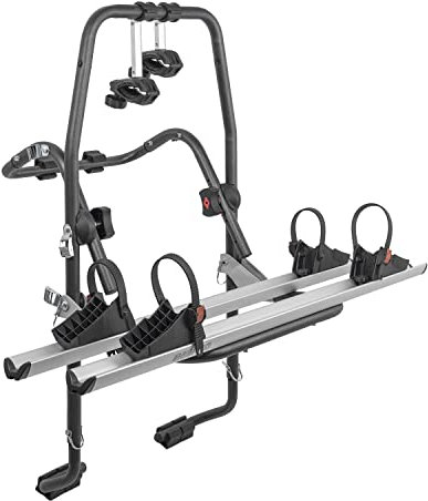 Menabo Porte-vélo - Barres de toit transversales - Compatible avec Fiat 500L 2013-2022 - Porte-vélos - Barres de toit - Barres de toit - Aluminium argenté et noir