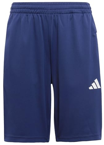 adidas Unisex Kinder Train Essentials 3-Stripes Short Shorts, Dark Blue/White, 7-8 Years