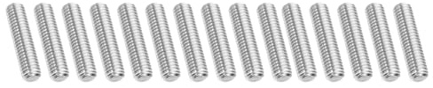 PATIKIL 3/8-16 UNC 304 Edelstahl Gewindestange, 15 Stück 40mm Länge Langgewindeschraube Gewindestangen Gewindestab Gewindestifte für Verankerungsschraube, Klemmen, Hänger und U-Bolzen