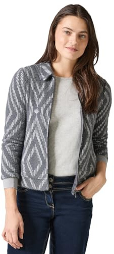 Cecil Damen Federgarn-Cardigan mit Print