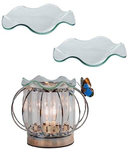 YouXiaor 2PCS Quemadores de Aceites Esenciales y Velas,Lámpara Aromática De Cerámica, Difusor De Aroma Calentador De Aceite Esencial Quemador De Aceites Esenciales