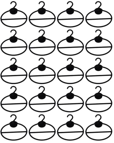 Voyoo 20 pièces Porte-Foulard Crochet Rond cintres Noir antidérapant Organisateur d'écharpe Cintre pour écharpes Foulards Cravates Ceintures Noir