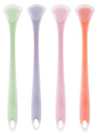 Tungskrapa – 4-pack silikon tungborste, mjuk fräschare andningsverktyg, munhygienskrapa, dålig andedräktsborttagare | verktyg för hälsosamt vård för vuxna barn flickor pojkar, mjuk silikonrengöring