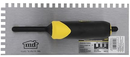 M-D Building Products 49112 1/4 in. x 3/8 in. x 1/4 in. Premium Square Notch Trowel