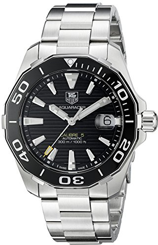 TAG Heuer Orologio da uomo WAY211A.BA0928 Aquaracr analogico display svizzero automatico argento, Argento, Bracciale