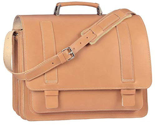 RUITERTASSEN XXL Lehrertasche Leder Herren Damen Schultasche Aktentasche Natur