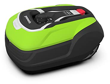 Greenworks Optimow 10 Robot Lawnmower for Lawns up to 1000m2 with 35% Slope, Ultra Quiet, 4G Controlled, Easy to Set Up, Advanced Safety Features, Theft Protected, 3 Year Guarantee